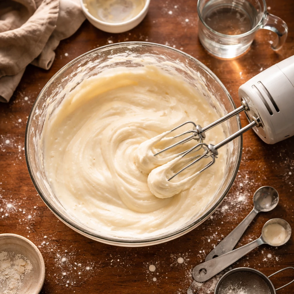 angel cake churro bites dessert on kitchen counter with warm evening light and family ambience