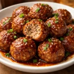 korean bbq meatballs on a plate ready to serve comfort food recipe