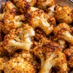 roasted cauliflower crispy caramelized fresh vegetables oven baked healthy side dish