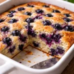 blueberry buttermilk pancake casserole stack fresh homemade breakfast dish