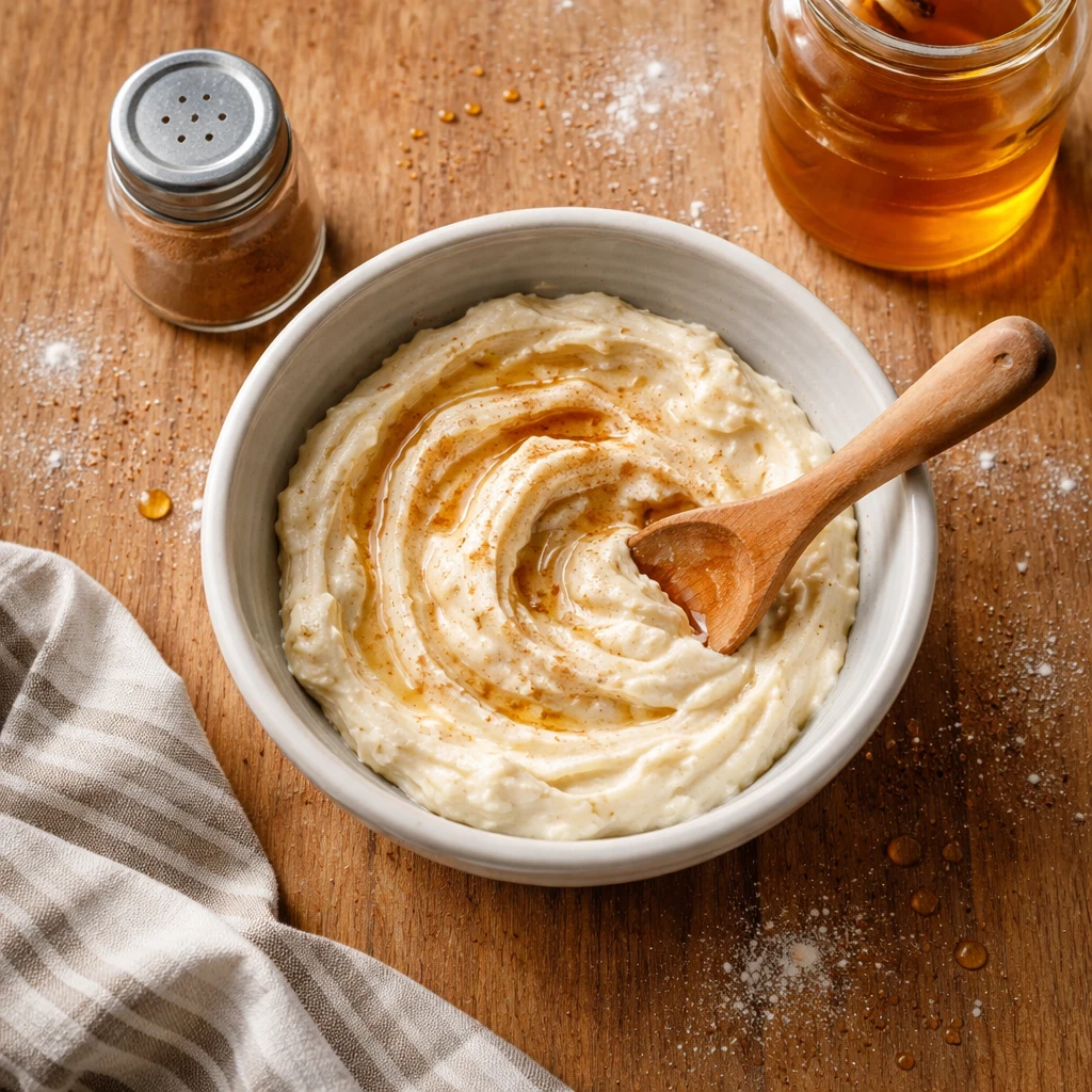 croissant sandwich with goat cheese and apple on a plate ready to eat