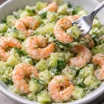 fresh cucumber shrimp salad with vibrant ingredients perfect for quick healthy family meals