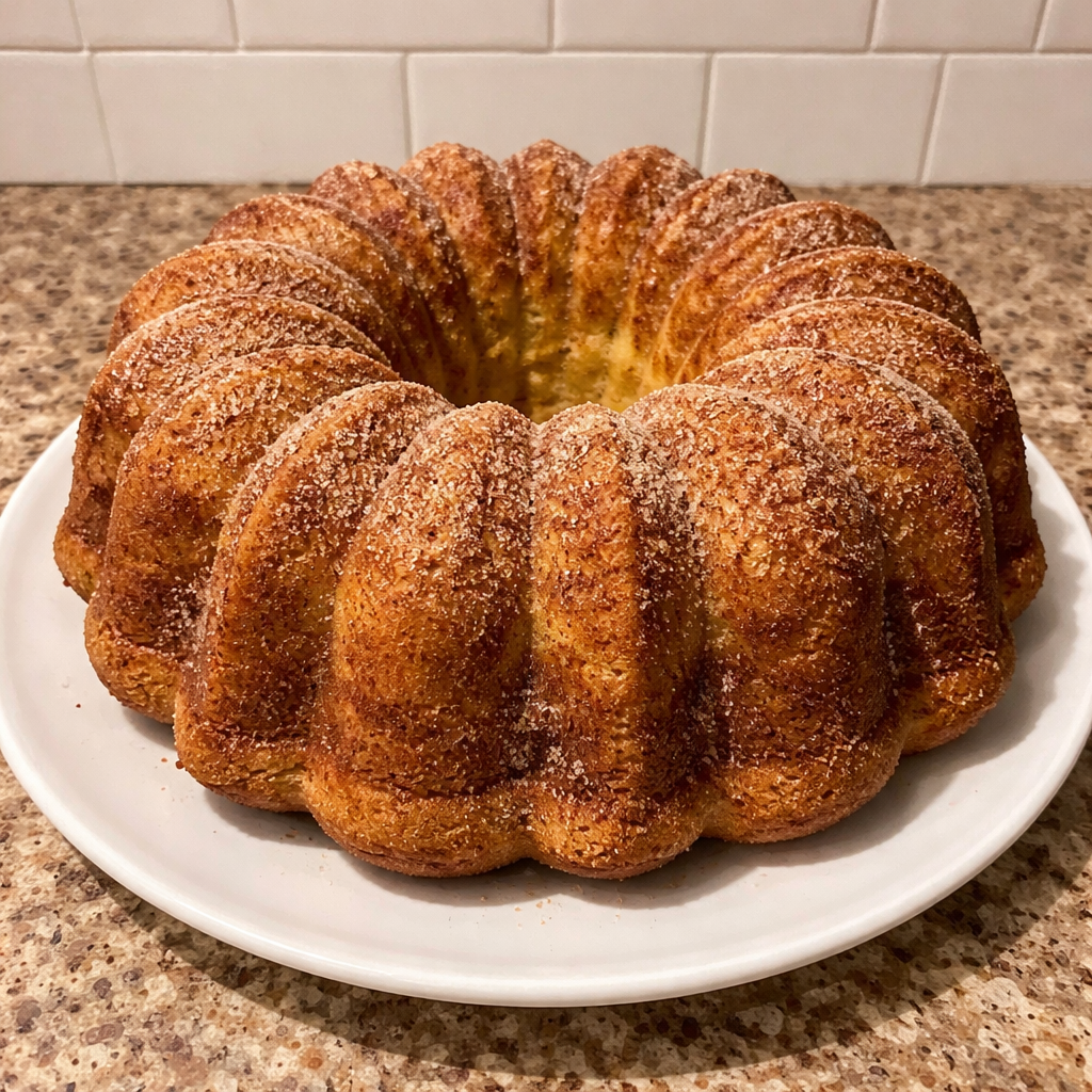 snickerdoodle bundt cake delicious homemade comfort dessert with cinnamon sugar coating and decorative bundt shape