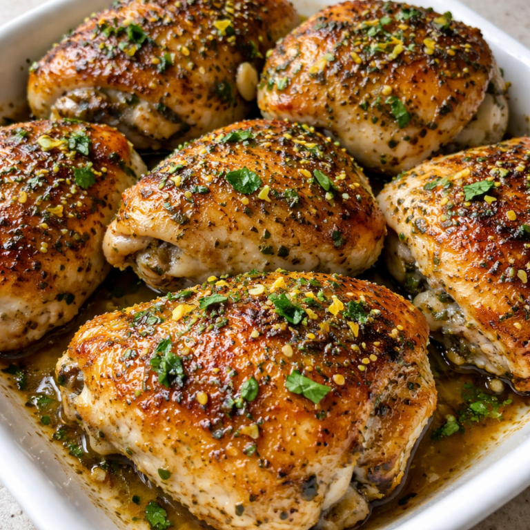 lemon herb chicken thighs recipe with simple ingredients for easy weeknight dinner
