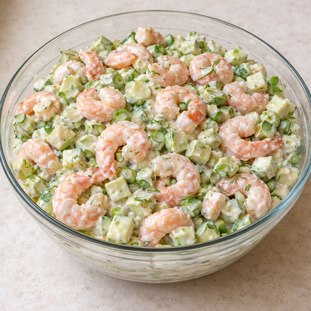 cucumber shrimp salad fresh healthy vibrant quick family meal recipe