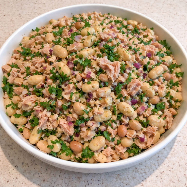 tuna and white bean salad fresh healthy meal simple nourishing dinner recipe