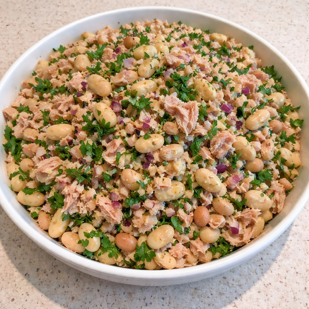 tuna and white bean salad fresh healthy meal simple nourishing dinner recipe