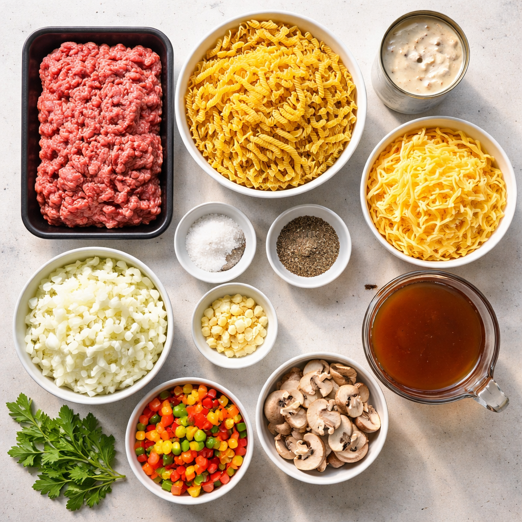 Hamburger Supreme Casserole ingredients photo