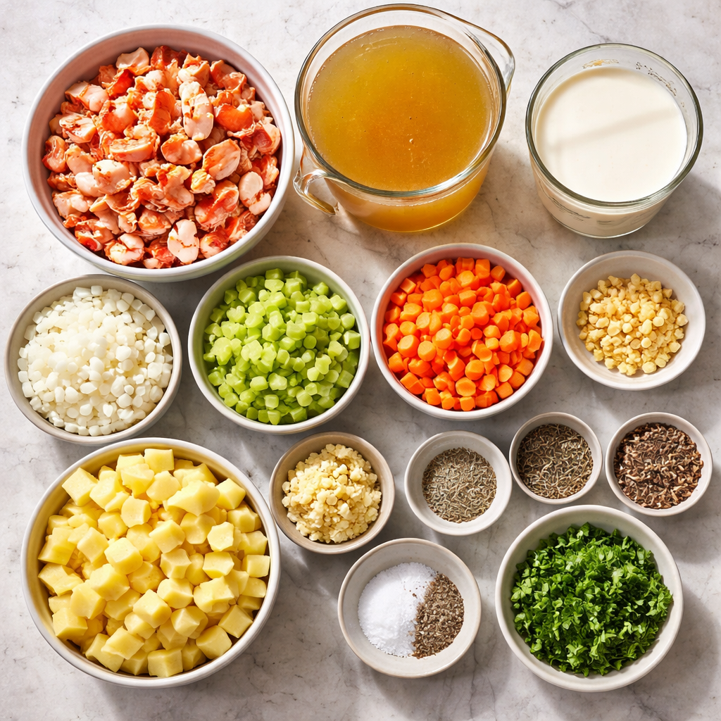 Lobster Chowder ingredients photo