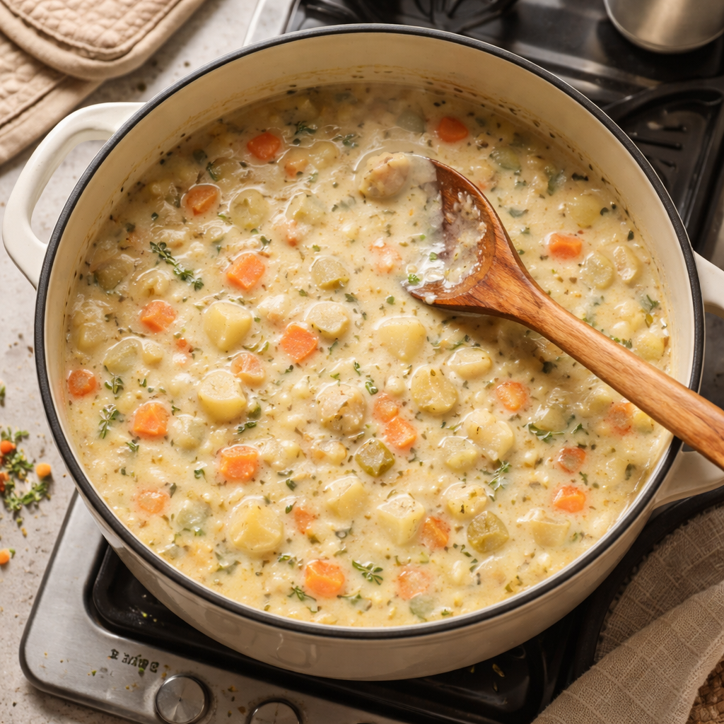 Lobster Chowder preparation photo