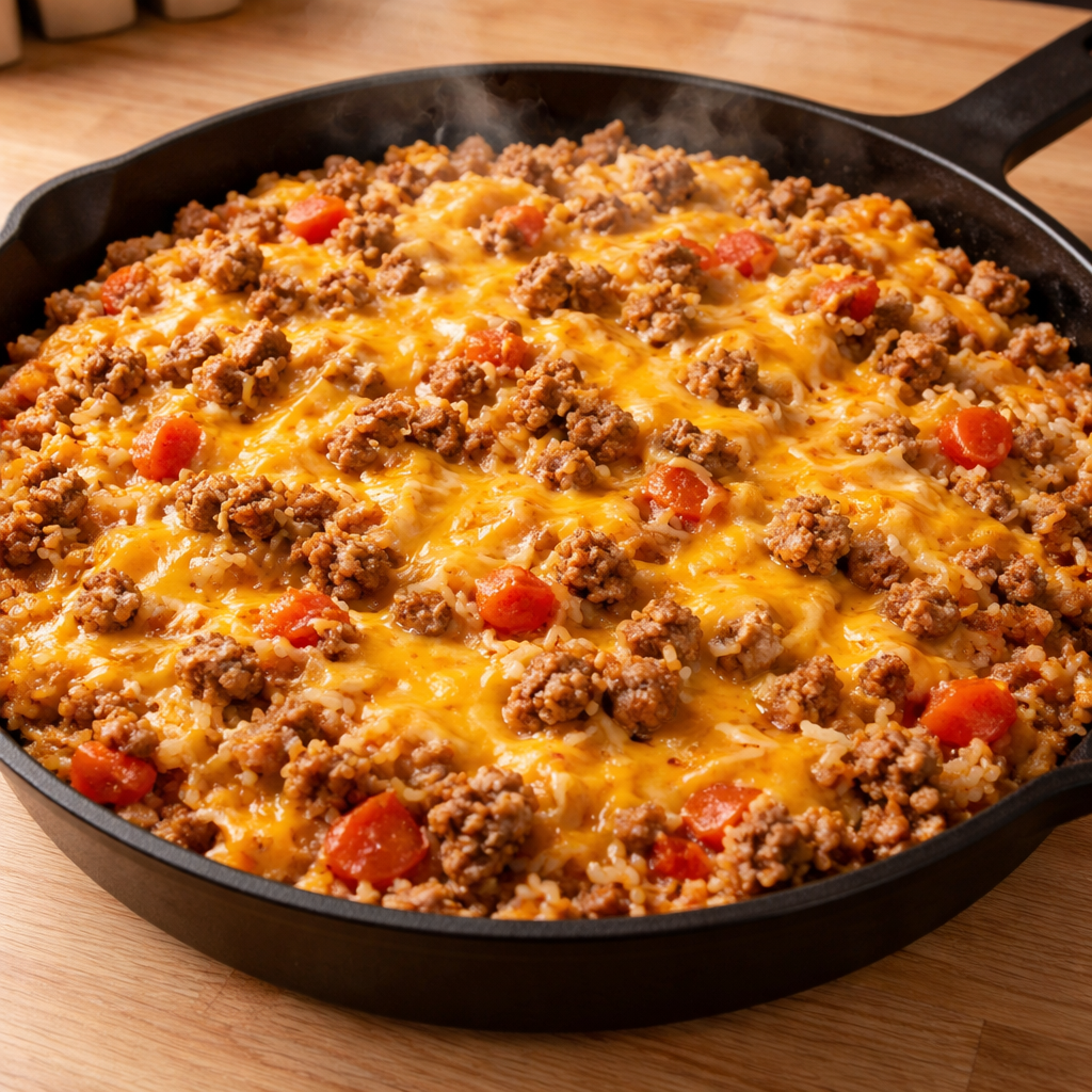 Cheesy Taco Rice featured photo