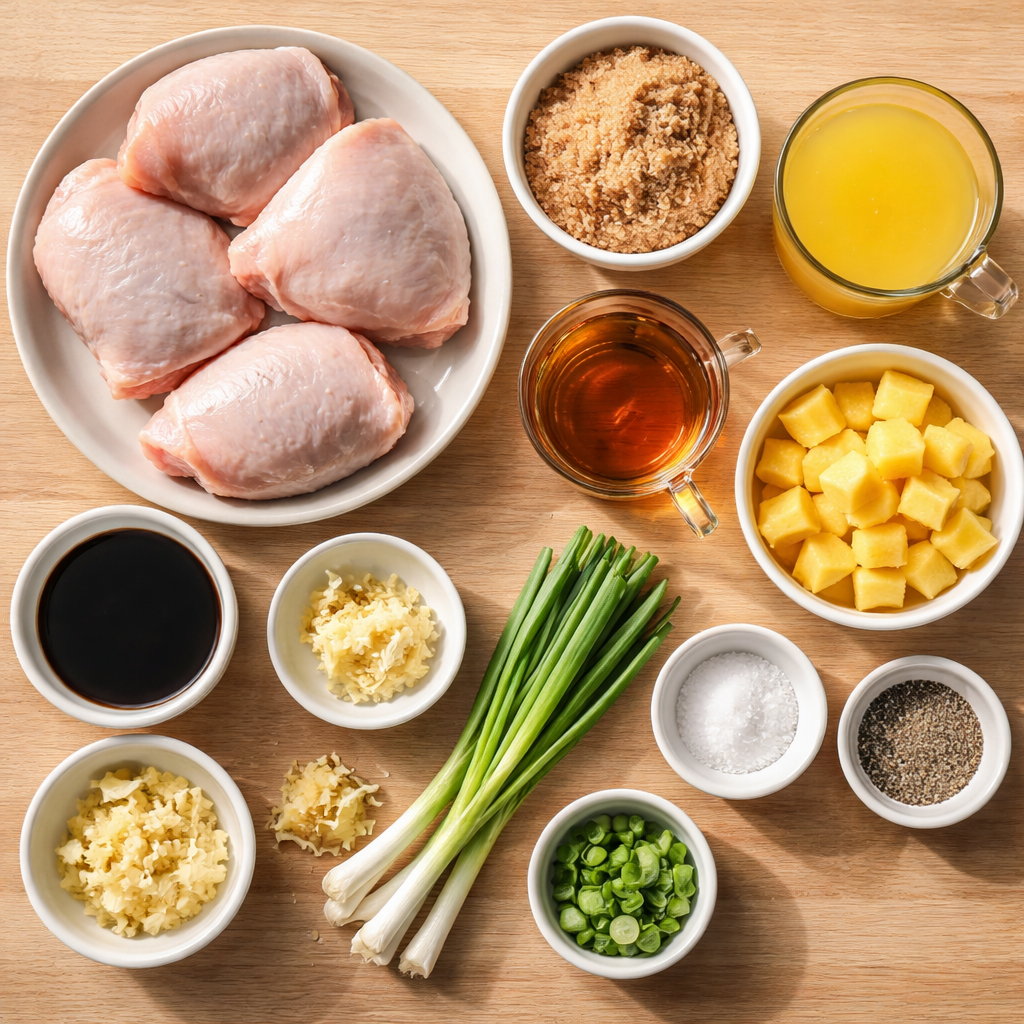 Brown Sugar Pineapple Chicken ingredients photo