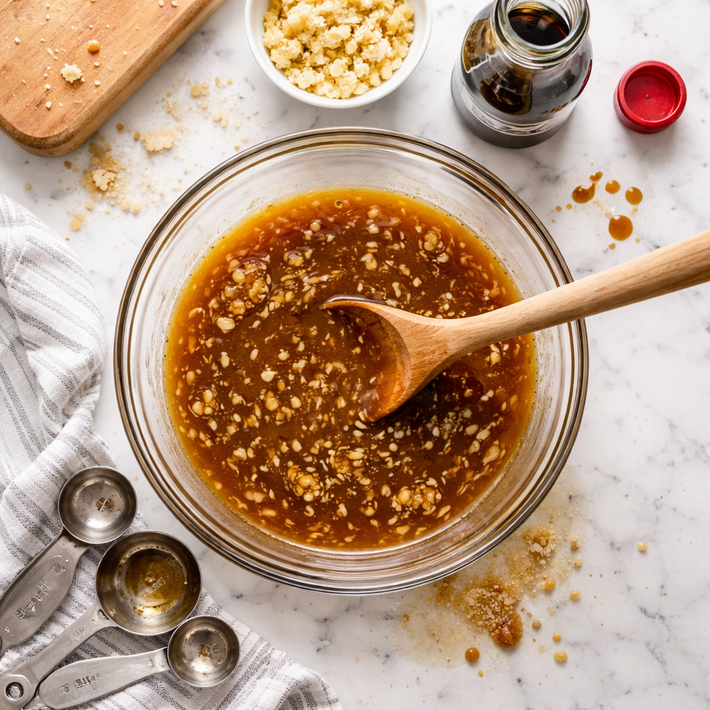 Brown Sugar Pineapple Chicken preparation photo