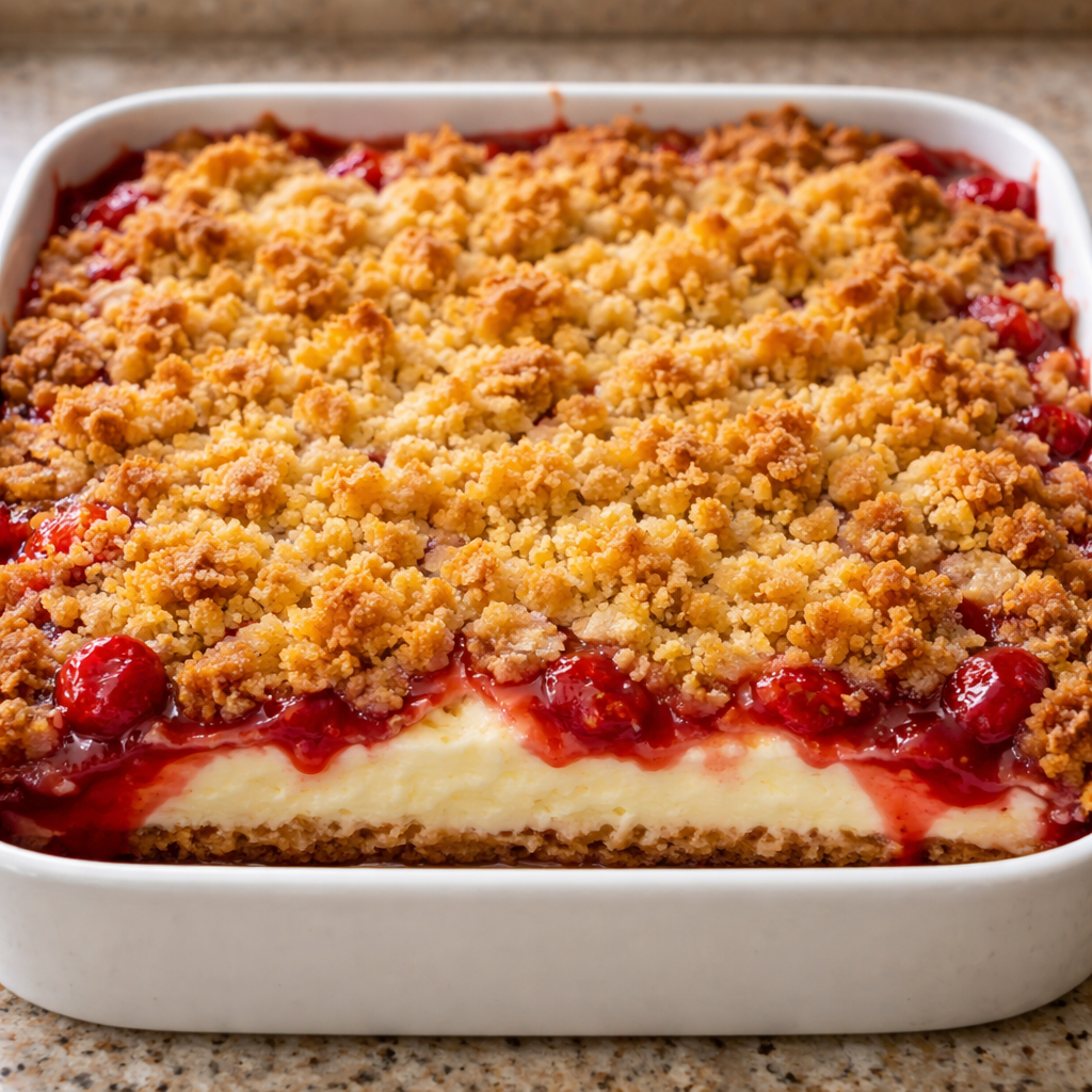 Strawberry Cheesecake Dump Cake featured photo
