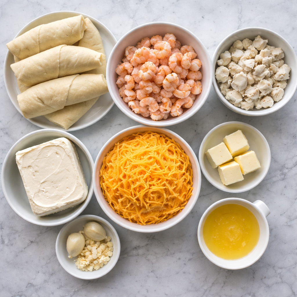Shrimp and Crab Stuffed Crescent Bombs ingredients photo