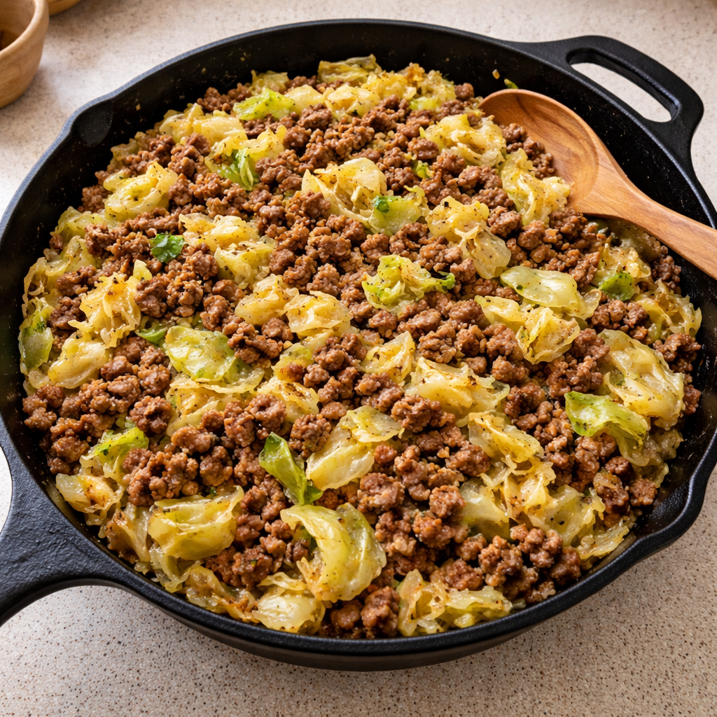 Savory Irish Ground Beef and Cabbage in 30 Minutes featured photo