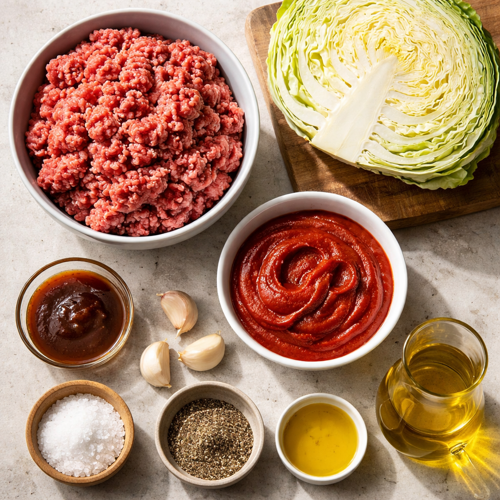 Savory Irish Ground Beef and Cabbage in 30 Minutes ingredients photo