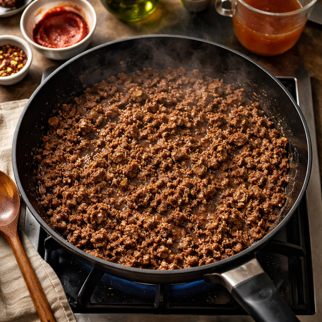 Savory Irish Ground Beef and Cabbage in 30 Minutes preparation photo
