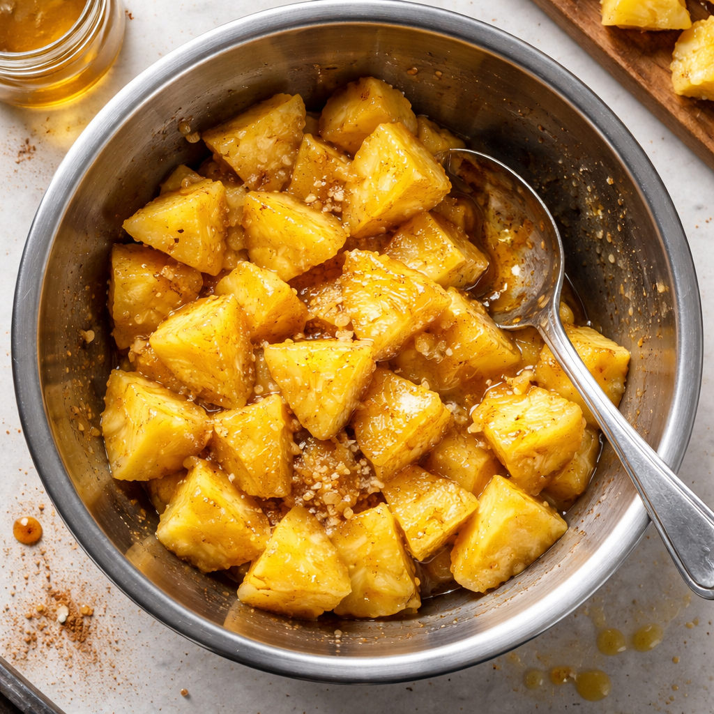 Air Fryer Pineapple Chunks preparation photo