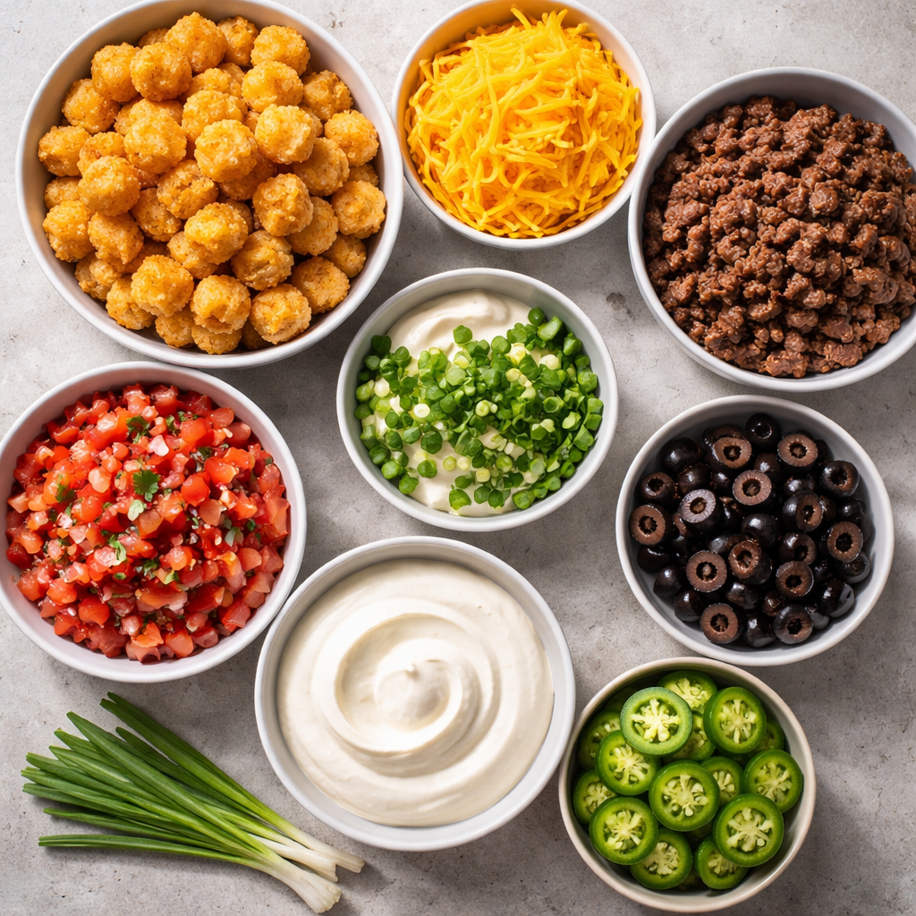 Loaded Tater Tots ingredients photo