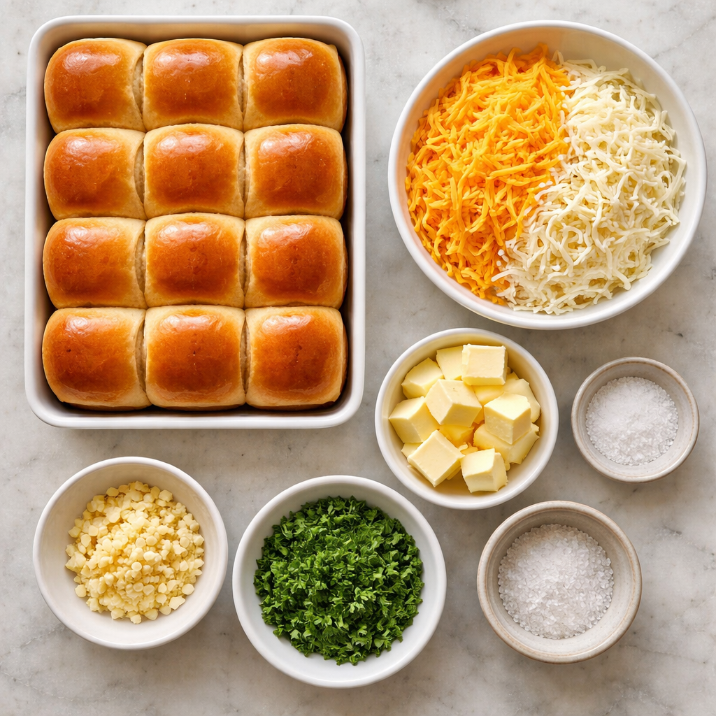 Easy Cheesy Garlic Bread ingredients photo
