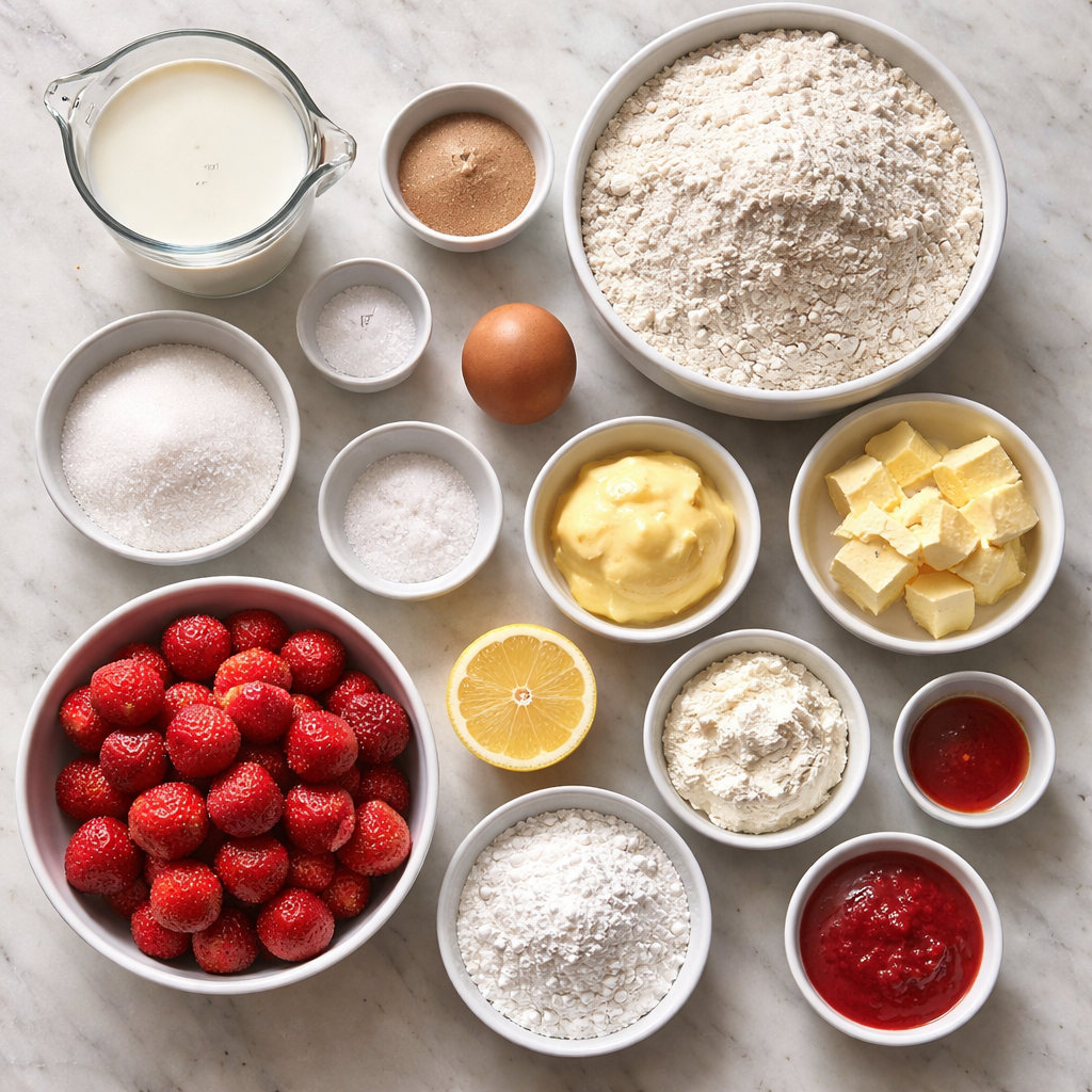 Strawberry Cinnamon Rolls ingredients photo