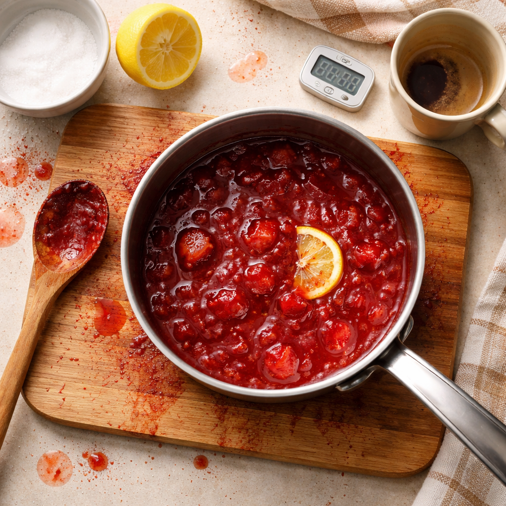 Strawberry Cinnamon Rolls preparation photo