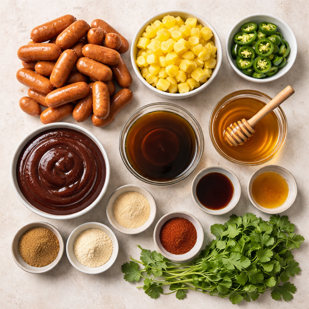 Pineapple Jalapeño Mississippi Lil' Smokies Bites ingredients photo