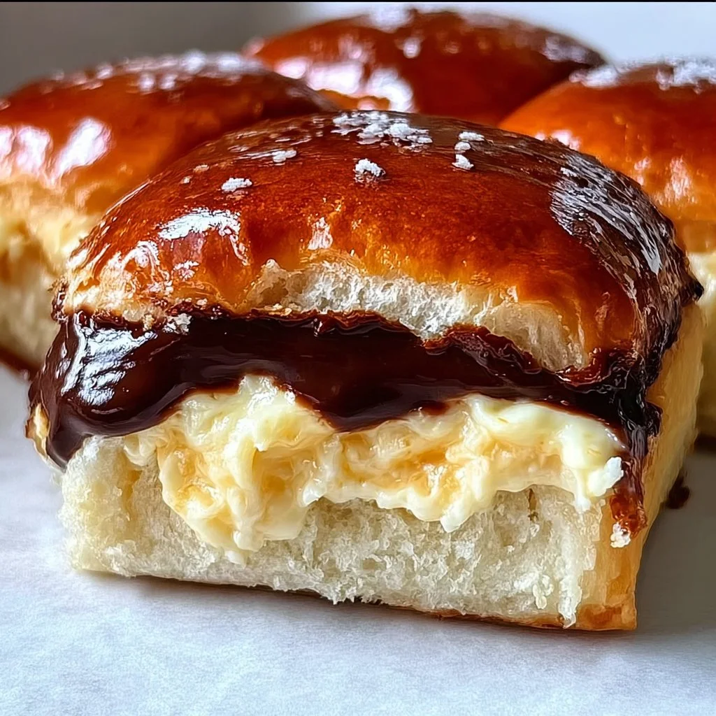 Boston Cream Pie Stuffed Hawaiian Rolls