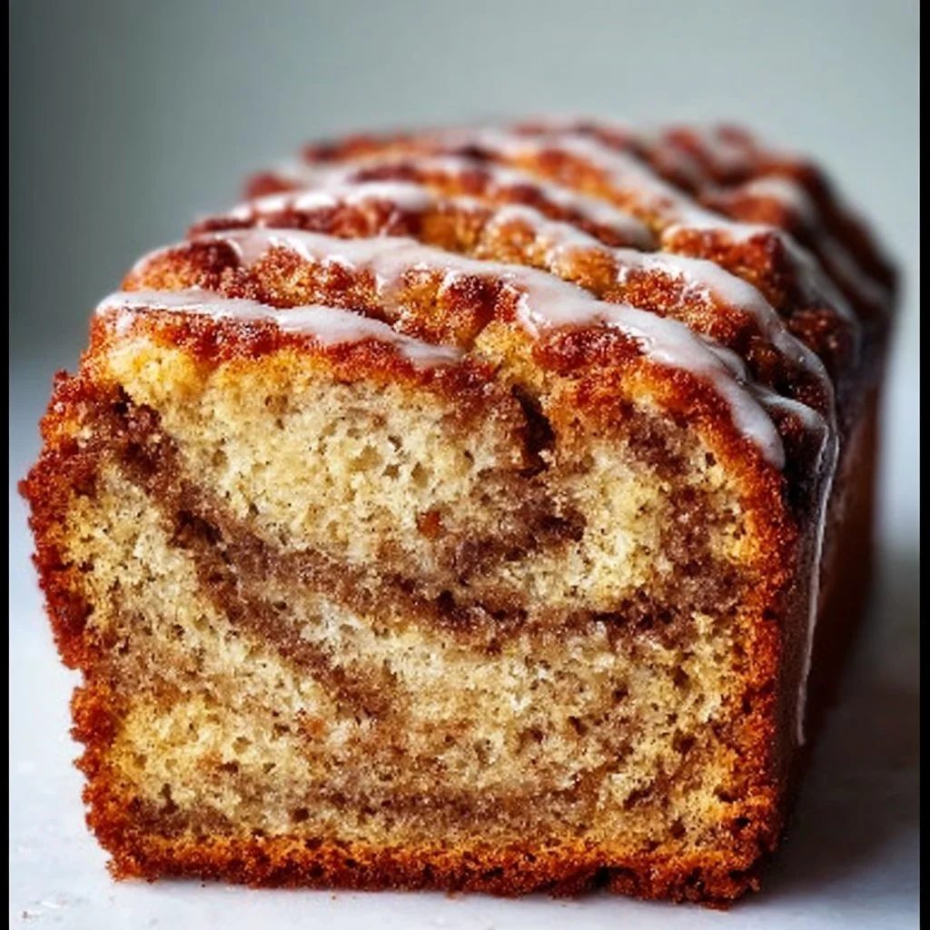 Delicious cinnamon swirl banana bread fresh out of the oven