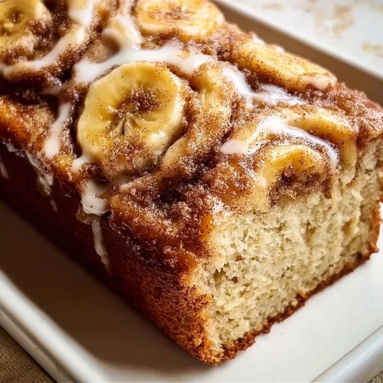 Delicious cinnamon swirled banana bread fresh out of the oven