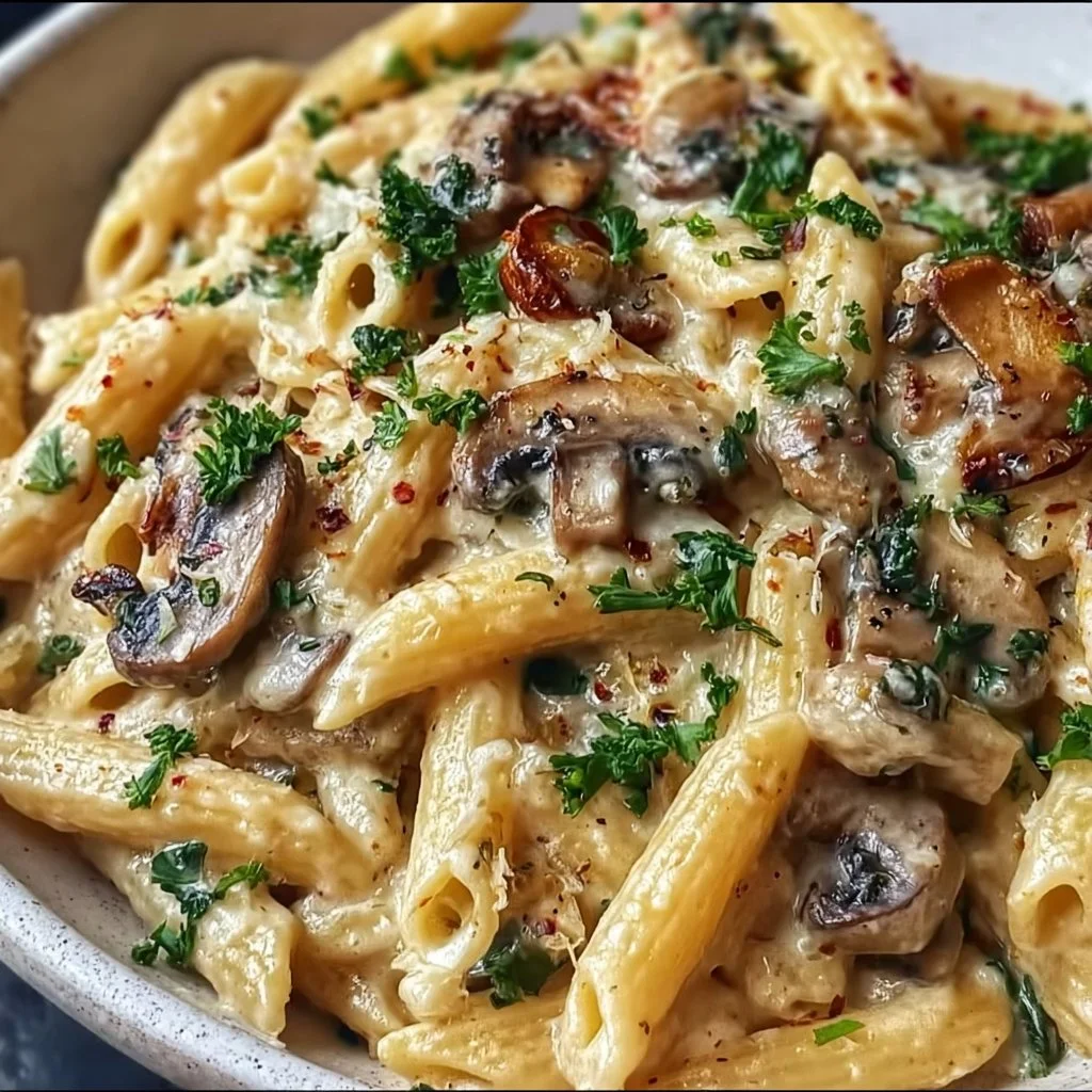 Creamy Tuscan Mushroom Pasta Skillet That's Pure Comfort