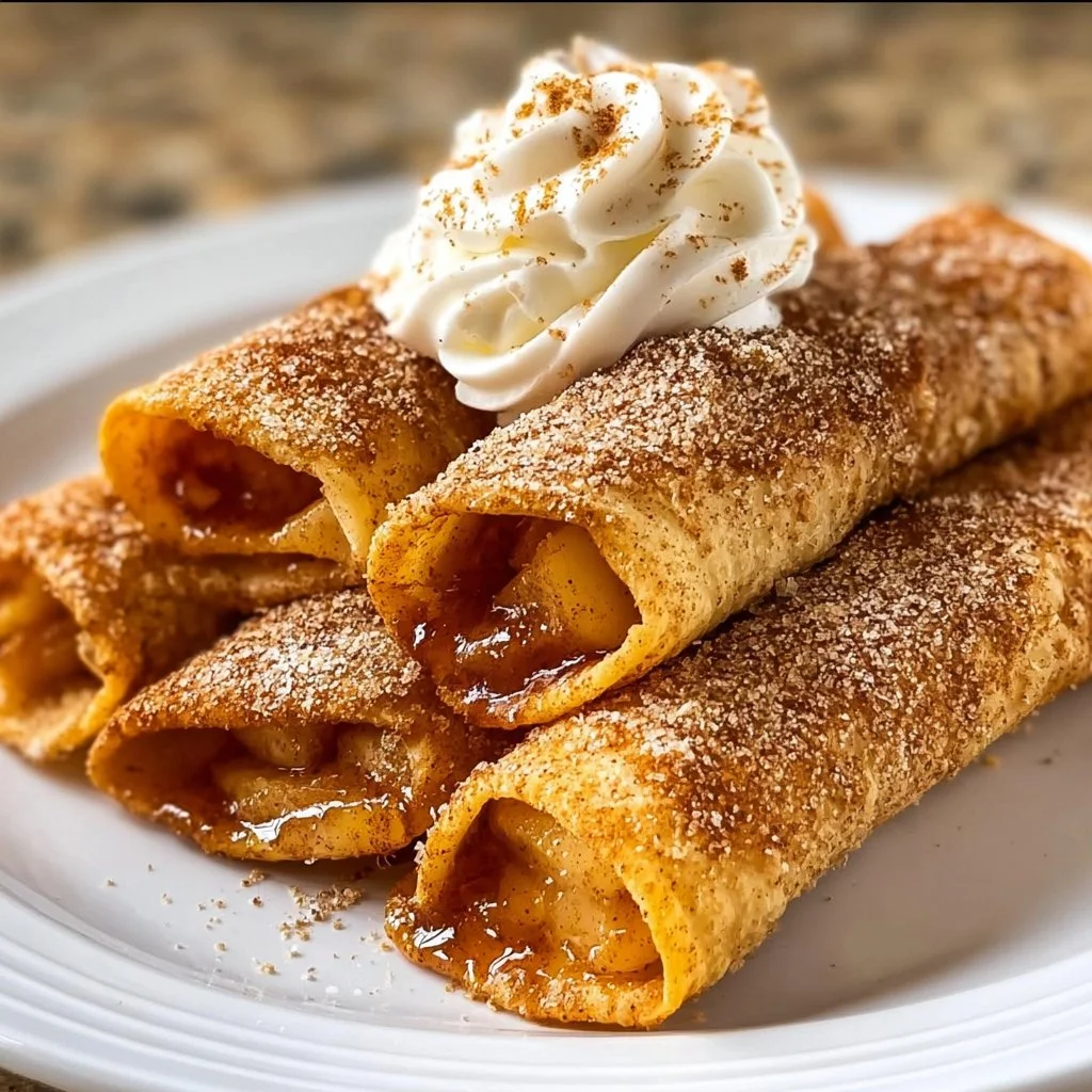 Crispy Air Fryer Apple Pie Taquitos