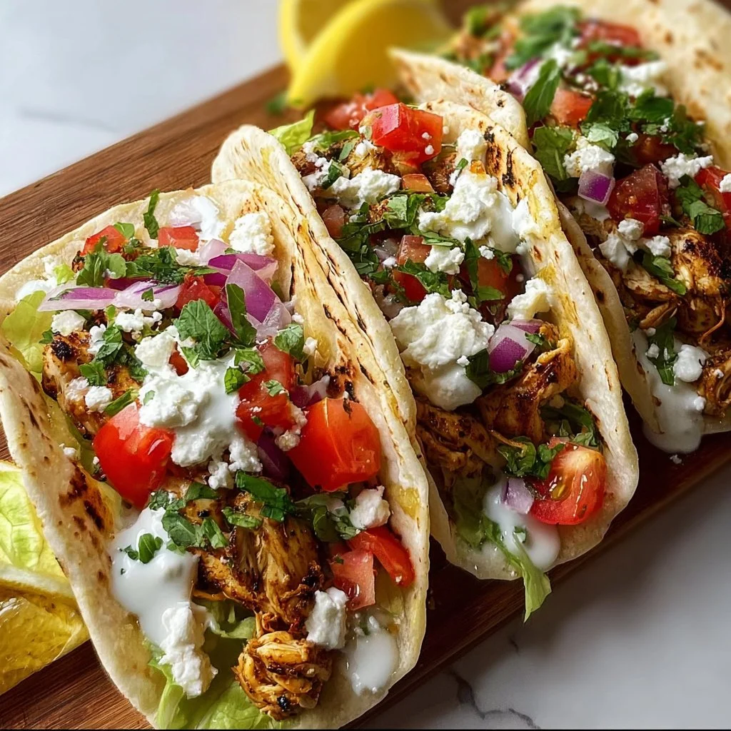 Juicy Mediterranean Chicken Tacos