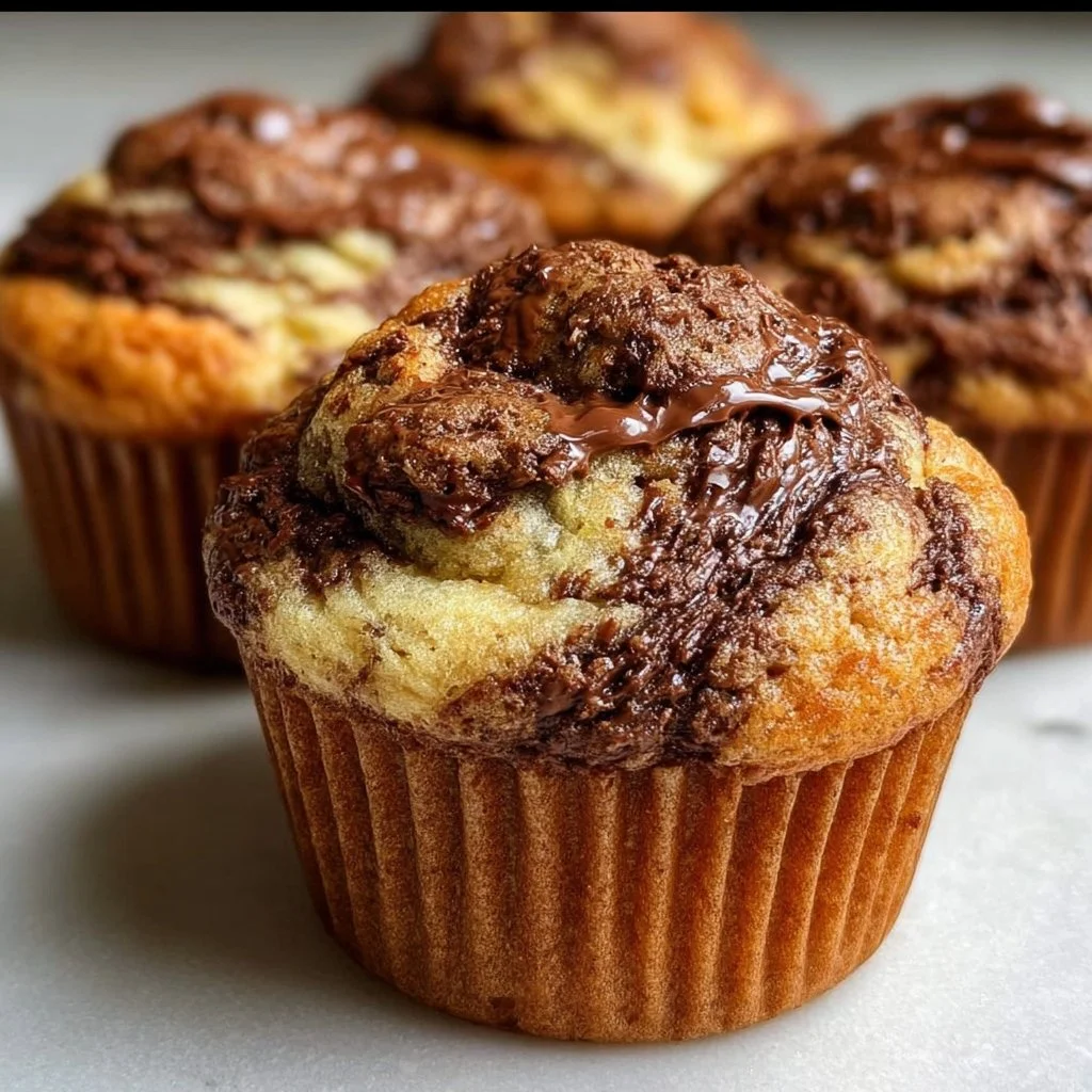 Nutella Banana Swirl Muffins