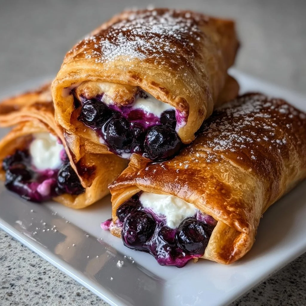 Quick And Easy Air Fryer Blueberry Chimichangas