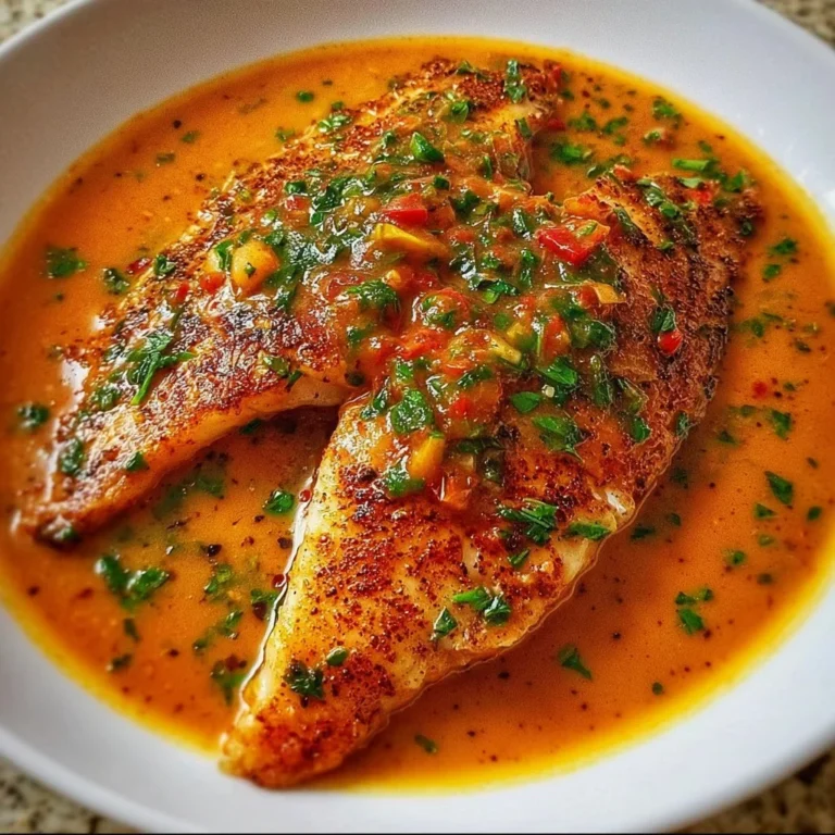 Plate of Red Snapper topped with flavorful Creole Sauce