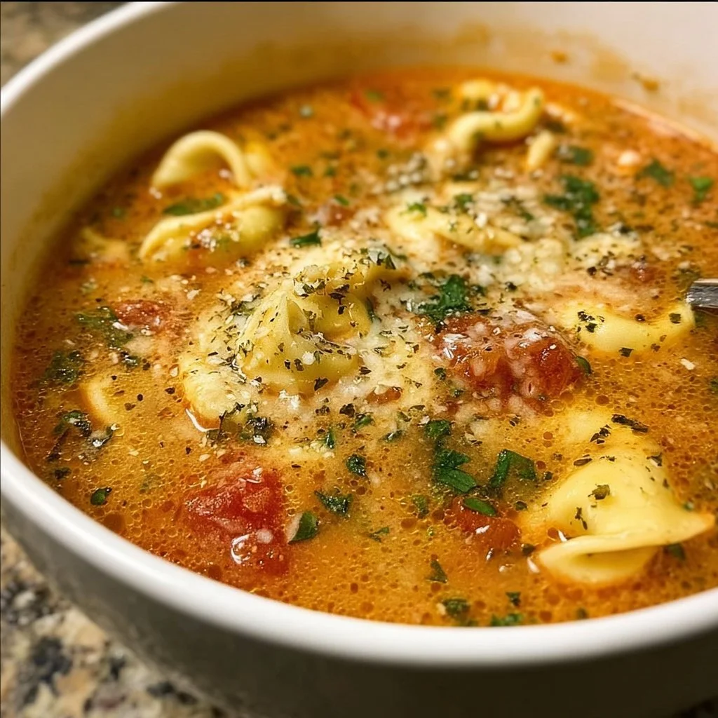 Rich Tomato Tortellini Soup