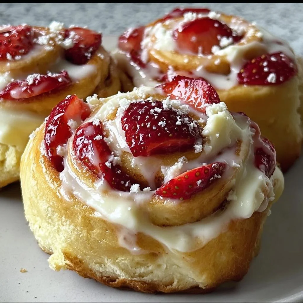 Strawberry Cheesecake Sweet Rolls